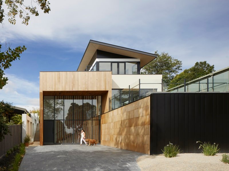 Modern Vancouver home addition with cedar siding and large windows